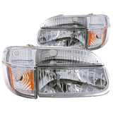 ANZO 1995-2001 Ford Explorer Crystal Headlights Chrome w/ Corner Lights 2pc ANZO Headlights  AXOPROS