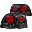 ANZO 1996-1997 Honda Accord Taillights Black ANZO Tail Lights  AXOPROS