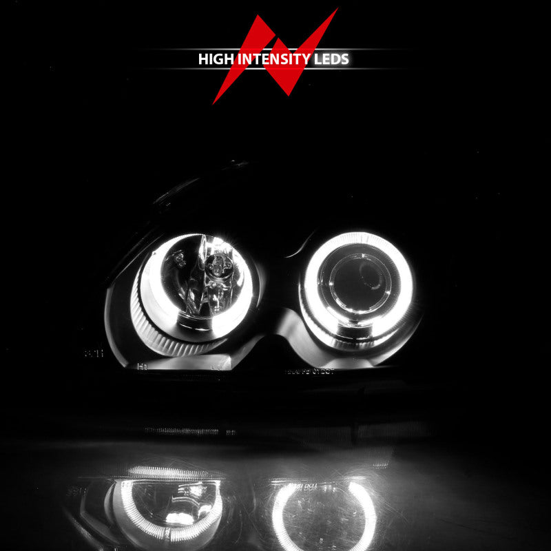 ANZO 1996-1998 Honda Civic Projector Headlights w/ Halo Black ANZO Headlights  AXOPROS