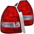 ANZO 1996-2000 Honda Civic Taillights Red/Clear ANZO Tail Lights  AXOPROS