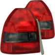 ANZO 1996-2000 Honda Civic Taillights Red/Smoke ANZO Tail Lights  AXOPROS