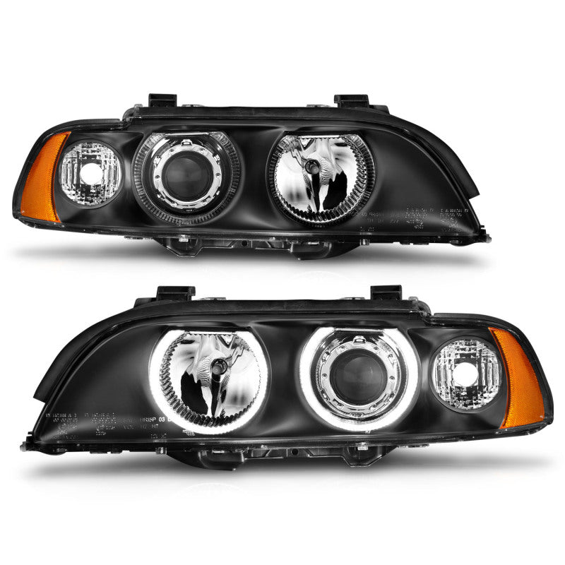 ANZO 1997-2001 BMW 5 Series Projector Headlights w/ Halo Black ANZO Headlights  AXOPROS