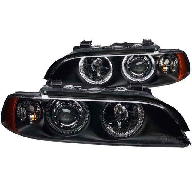 ANZO 1997-2001 BMW 5 Series Projector Headlights w/ Halo Black ANZO Headlights  AXOPROS