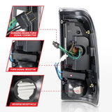 ANZO 1997-2003 Ford F-150 LED Tail Lights w/ Light Bar Black Housing Smoke Lens ANZO Tail Lights  AXOPROS