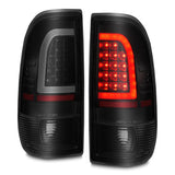 ANZO 1997-2003 Ford F-150 LED Tail Lights w/ Light Bar Black Housing Smoke Lens ANZO Tail Lights  AXOPROS