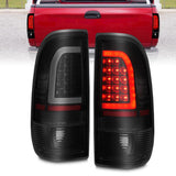 ANZO 1997-2003 Ford F-150 LED Tail Lights w/ Light Bar Black Housing Smoke Lens ANZO Tail Lights  AXOPROS