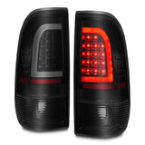ANZO 1997-2003 Ford F-150 LED Tail Lights w/ Light Bar Black Housing Smoke Lens ANZO Tail Lights  AXOPROS