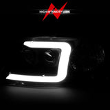 ANZO 1997-2003 Ford F-150 Projector Headlights w/ Light Bar Black Housing ANZO Headlights  AXOPROS