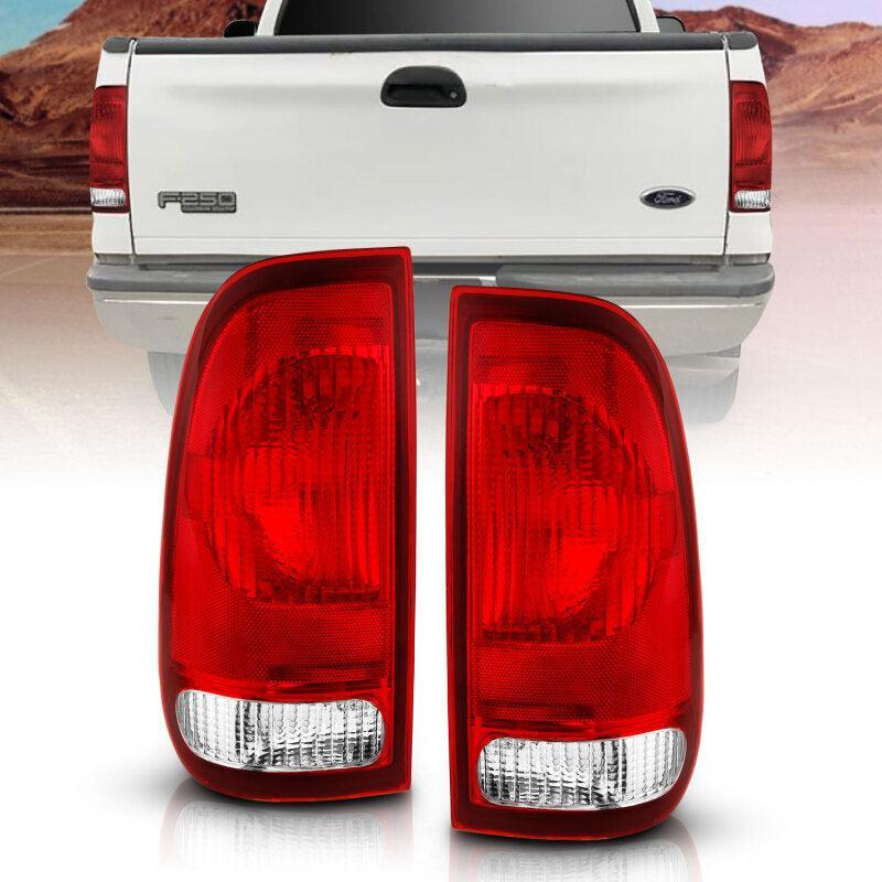 ANZO 1997-2003 Ford F-150 Taillight Red/Clear Lens (OE Replacement) ANZO Tail Lights  AXOPROS