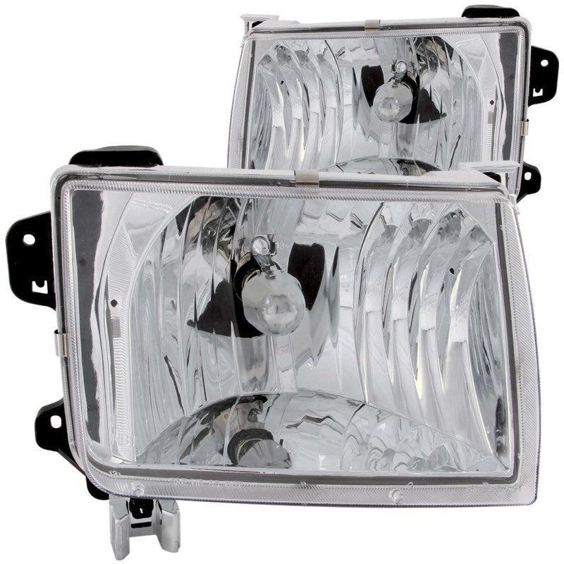 ANZO 1998-2000 Nissan Frontier Crystal Headlights Chrome ANZO Headlights  AXOPROS