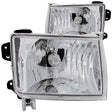 ANZO 1998-2000 Nissan Frontier Crystal Headlights Chrome ANZO Headlights  AXOPROS