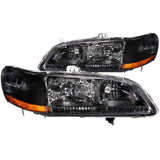 ANZO 1998-2002 Honda Accord Crystal Headlights Black ANZO Headlights  AXOPROS