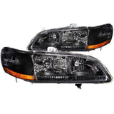 ANZO 1998-2002 Honda Accord Crystal Headlights Black ANZO Headlights  AXOPROS