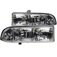 ANZO 1998-2005 Chevrolet S-10 Crystal Headlights Chrome ANZO Headlights  AXOPROS