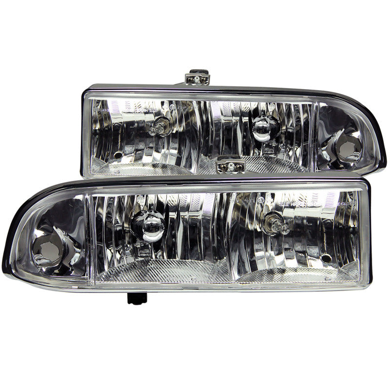 ANZO 1998-2005 Chevrolet S-10 Crystal Headlights Chrome ANZO Headlights  AXOPROS