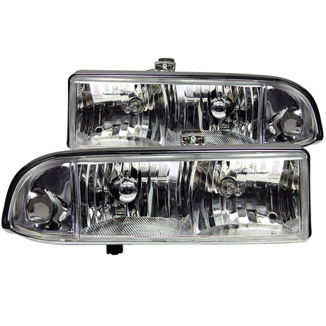 ANZO 1998-2005 Chevrolet S-10 Crystal Headlights Chrome ANZO Headlights  AXOPROS