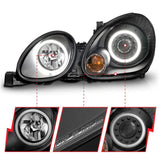 ANZO 1998-2005 Lexus Gs300 Projector Headlights w/ Halo Black ANZO Headlights  AXOPROS