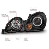 ANZO 1998-2005 Lexus Gs300 Projector Headlights w/ Halo Black ANZO Headlights  AXOPROS