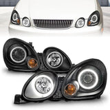 ANZO 1998-2005 Lexus Gs300 Projector Headlights w/ Halo Black ANZO Headlights  AXOPROS