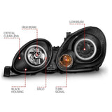 ANZO 1998-2005 Lexus Gs300 Projector Headlights w/ Halo Black ANZO Headlights  AXOPROS