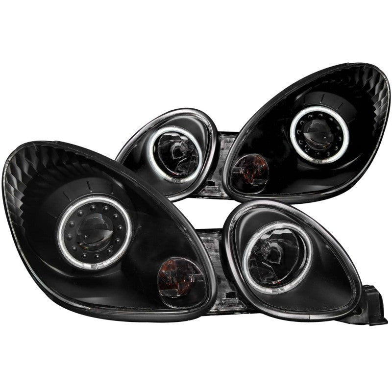 ANZO 1998-2005 Lexus Gs300 Projector Headlights w/ Halo Black ANZO Headlights  AXOPROS