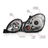 ANZO 1998-2005 Lexus Gs300 Projector Headlights w/ Halo Chrome ANZO Headlights  AXOPROS