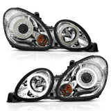 ANZO 1998-2005 Lexus Gs300 Projector Headlights w/ Halo Chrome ANZO Headlights  AXOPROS