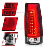 ANZO 1999-2000 Cadillac Escalade LED Taillights Chrome Housing Red/Clear Lens Pair ANZO Tail Lights  AXOPROS