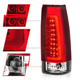 ANZO 1999-2000 Cadillac Escalade LED Taillights Chrome Housing Red/Clear Lens Pair ANZO Tail Lights  AXOPROS