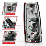 ANZO 1999-2000 Cadillac Escalade LED Taillights Chrome Housing Red/Clear Lens Pair ANZO Tail Lights  AXOPROS