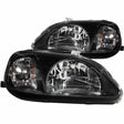 ANZO 1999-2000 Honda Civic Crystal Headlights Black ANZO Headlights  AXOPROS