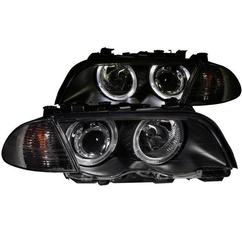 ANZO 1999-2001 BMW 3 Series E46 Projector Headlights w/ Halo Black (CCFL) ANZO Headlights  AXOPROS