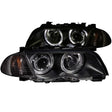ANZO 1999-2001 BMW 3 Series E46 Projector Headlights w/ Halo Black (CCFL) ANZO Headlights  AXOPROS