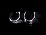 ANZO 1999-2001 BMW 3 Series E46 Projector Headlights w/ Halo Black ANZO Headlights  AXOPROS