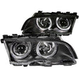 ANZO 1999-2001 BMW 3 Series E46 Projector Headlights w/ Halo Black ANZO Headlights  AXOPROS