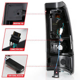 ANZO 1999-2002 Chevy Silverado 1500 LED Taillights Plank Style Black w/Clear Lens ANZO Tail Lights  AXOPROS