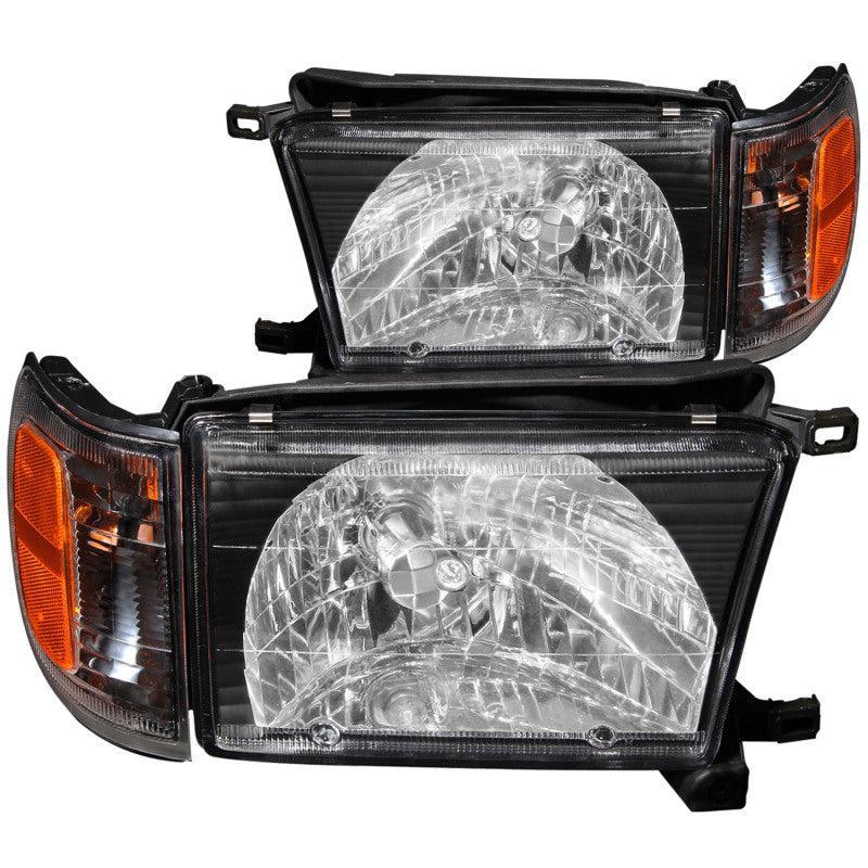 ANZO 1999-2002 Toyota 4Runner Crystal Headlights Black ANZO Headlights  AXOPROS