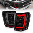 ANZO 1999-2004 Jeep Grand Cherokee LED Tail Lights w/ Light Bar Black Housing Smoke Lens ANZO Tail Lights  AXOPROS