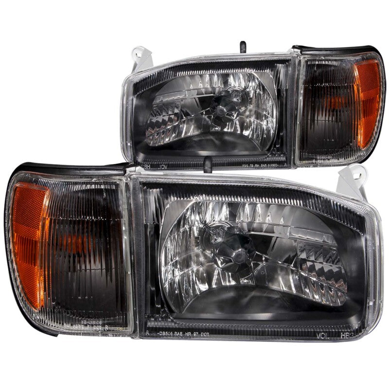 ANZO 1999-2004 Nissan Pathfinder Crystal Headlights Black ANZO Headlights  AXOPROS