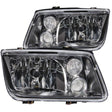 ANZO 1999-2005 Volkswagen Jetta Crystal Headlights Black w/o Bulbs ANZO Headlights  AXOPROS