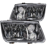 ANZO 1999-2005 Volkswagen Jetta Crystal Headlights Black w/o Bulbs ANZO Headlights  AXOPROS
