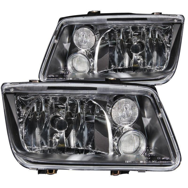 ANZO 1999-2005 Volkswagen Jetta Crystal Headlights Black w/o Bulbs ANZO Headlights  AXOPROS