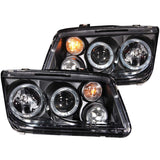 ANZO 1999-2005 Volkswagen Jetta Projector Headlights w/ Halo Black (CCFL) ANZO Headlights  AXOPROS