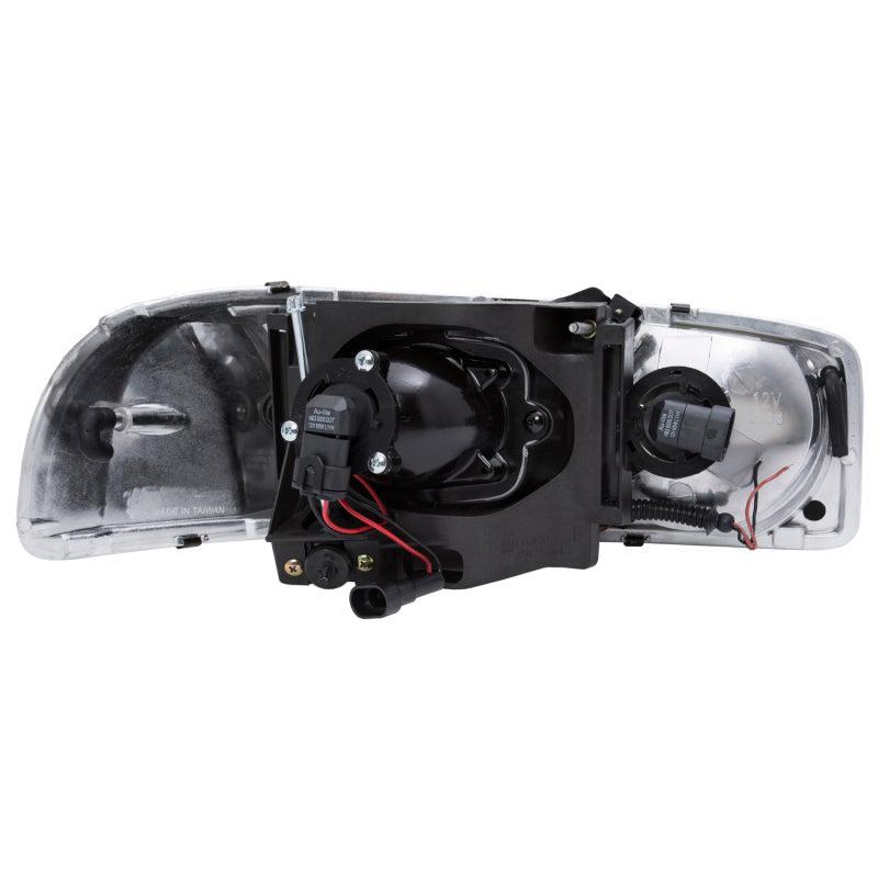 ANZO 1999-2006 Gmc Sierra 1500 Projector Headlights w/ U-Bar Black ANZO Headlights  AXOPROS