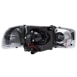 ANZO 1999-2006 Gmc Sierra 1500 Projector Headlights w/ U-Bar Black ANZO Headlights  AXOPROS