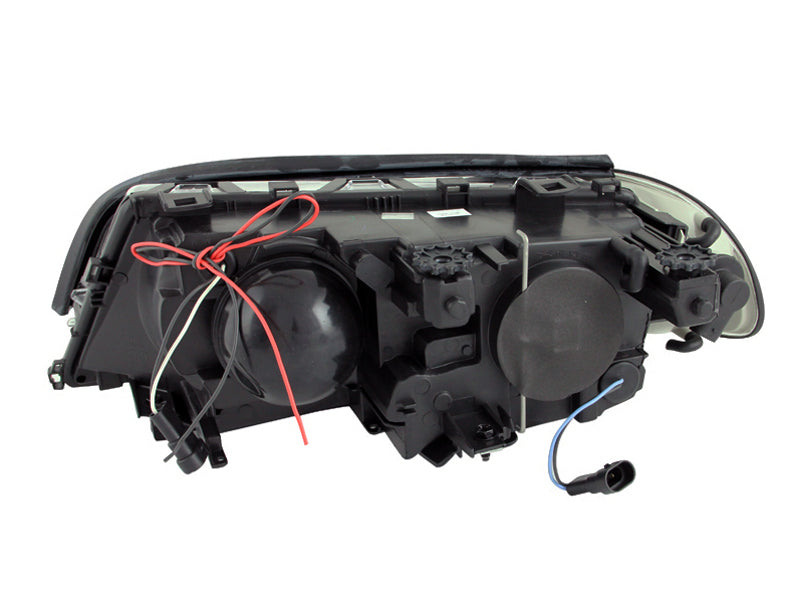 ANZO 2000-2003 BMW 3 Series E46 Projector Headlights w/ Halo Black ANZO Headlights  AXOPROS
