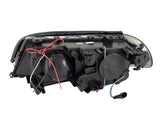 ANZO 2000-2003 BMW 3 Series E46 Projector Headlights w/ Halo Black ANZO Headlights  AXOPROS