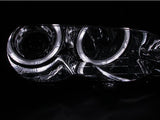 ANZO 2000-2003 BMW 3 Series E46 Projector Headlights w/ Halo Chrome ANZO Headlights  AXOPROS