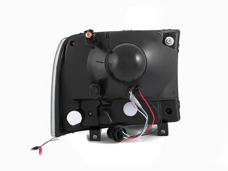 ANZO 2000-2004 Ford Excursion Crystal Headlights Chrome w/ LED 1pc ANZO Headlights  AXOPROS