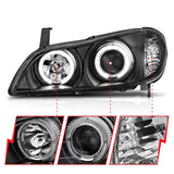ANZO 2000-2004 Infiniti I30 Projector Headlights w/ Halo Black ANZO Headlights  AXOPROS